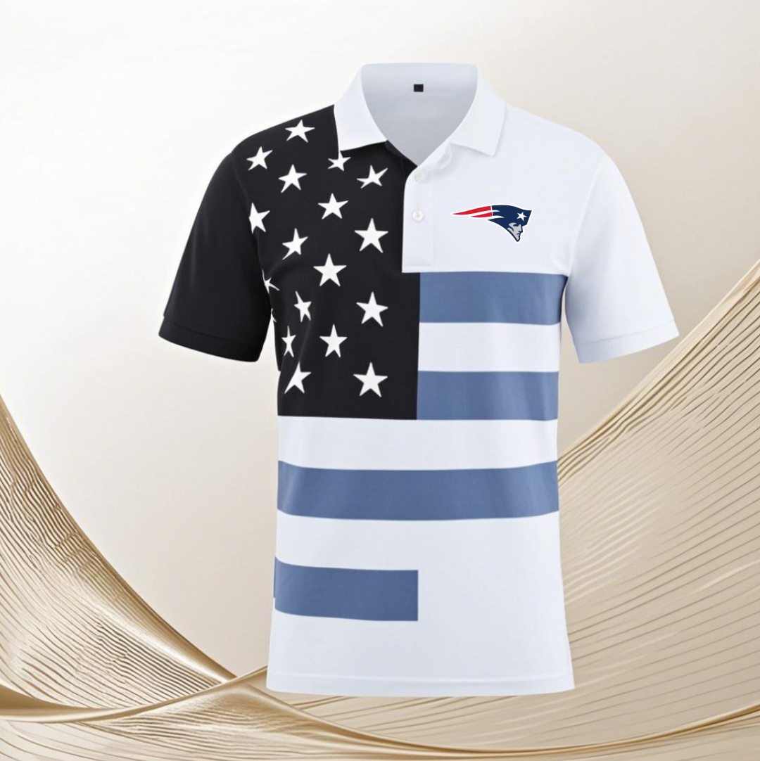 New England Patriots style #2 Men 2025 NFL polo T shirt